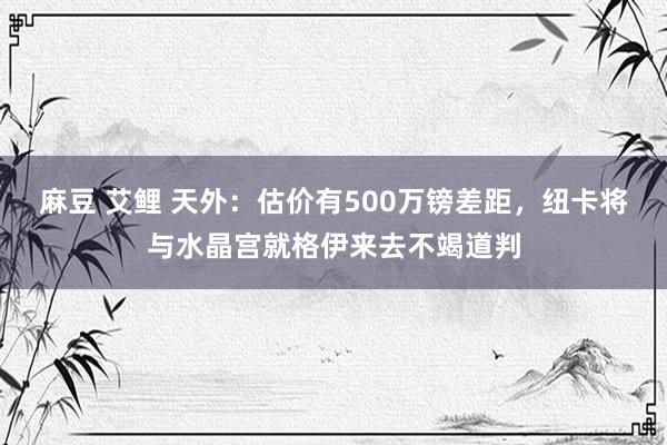 麻豆 艾鲤 天外：估价有500万镑差距，纽卡将与水晶宫就格伊来去不竭道判