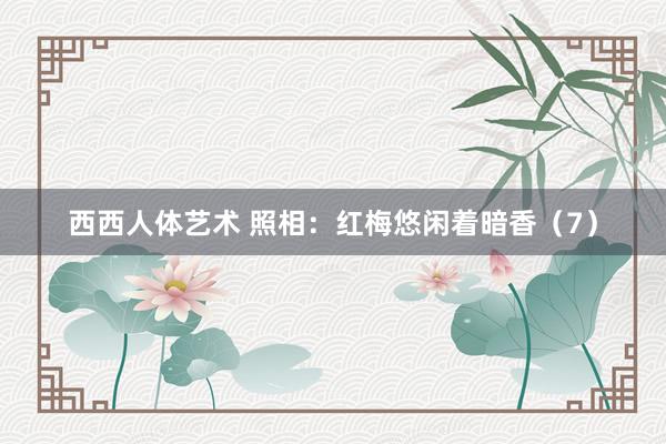 西西人体艺术 照相：红梅悠闲着暗香（7）